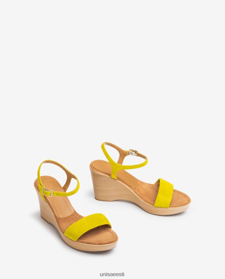 Unisa 88PPB4250 plokiga seemisnahast sandaal naised roheline