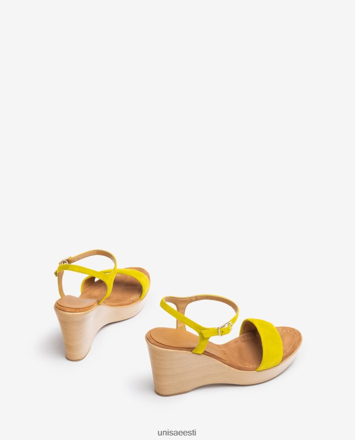 Unisa 88PPB4250 plokiga seemisnahast sandaal naised roheline