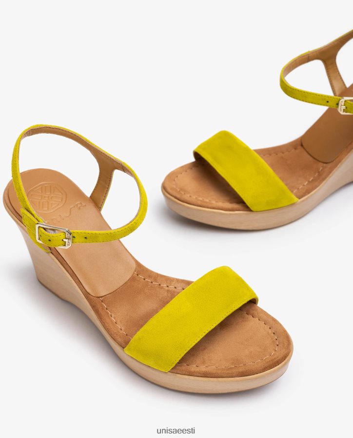 Unisa 88PPB4250 plokiga seemisnahast sandaal naised roheline