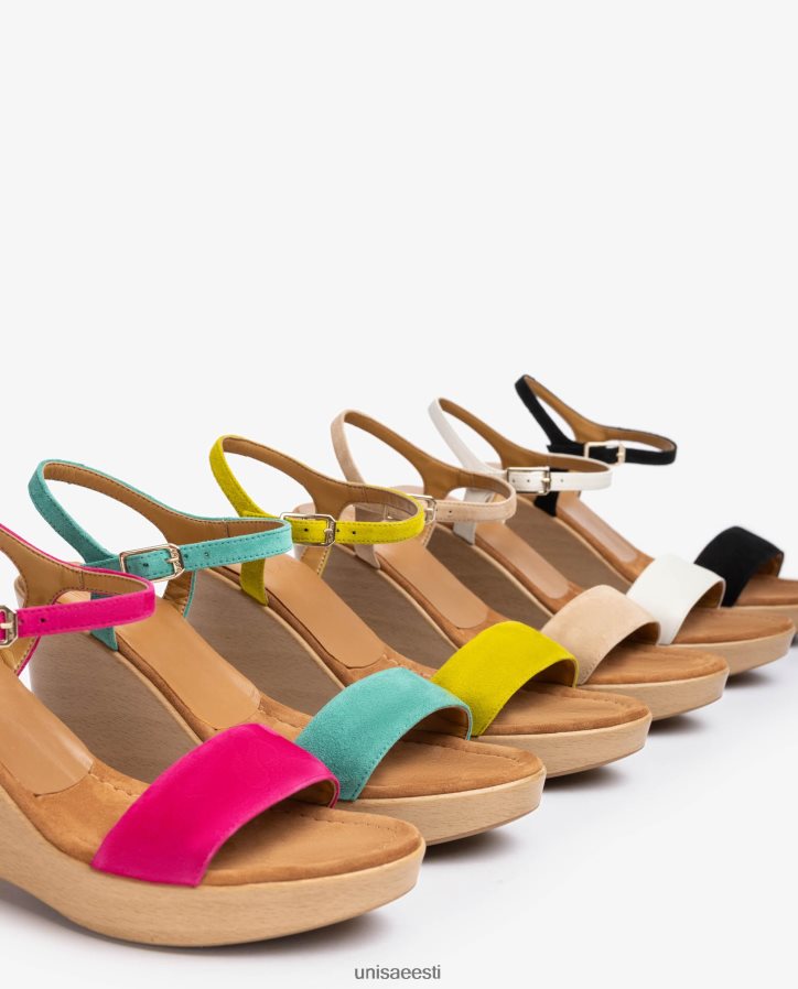 Unisa 88PPB4250 plokiga seemisnahast sandaal naised roheline