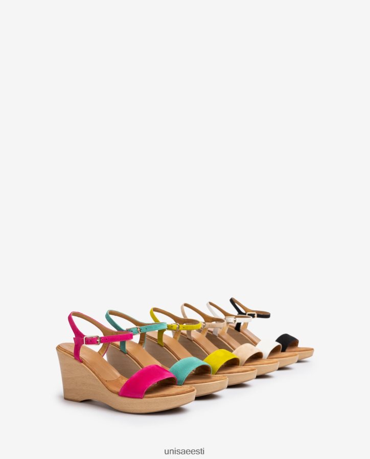 Unisa 88PPB4251 plokiga seemisnahast sandaal naised beež