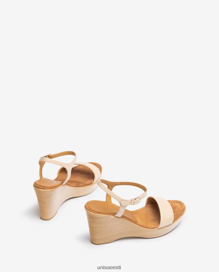 Unisa 88PPB4255 nahast sandaal koos plokiga naised beež