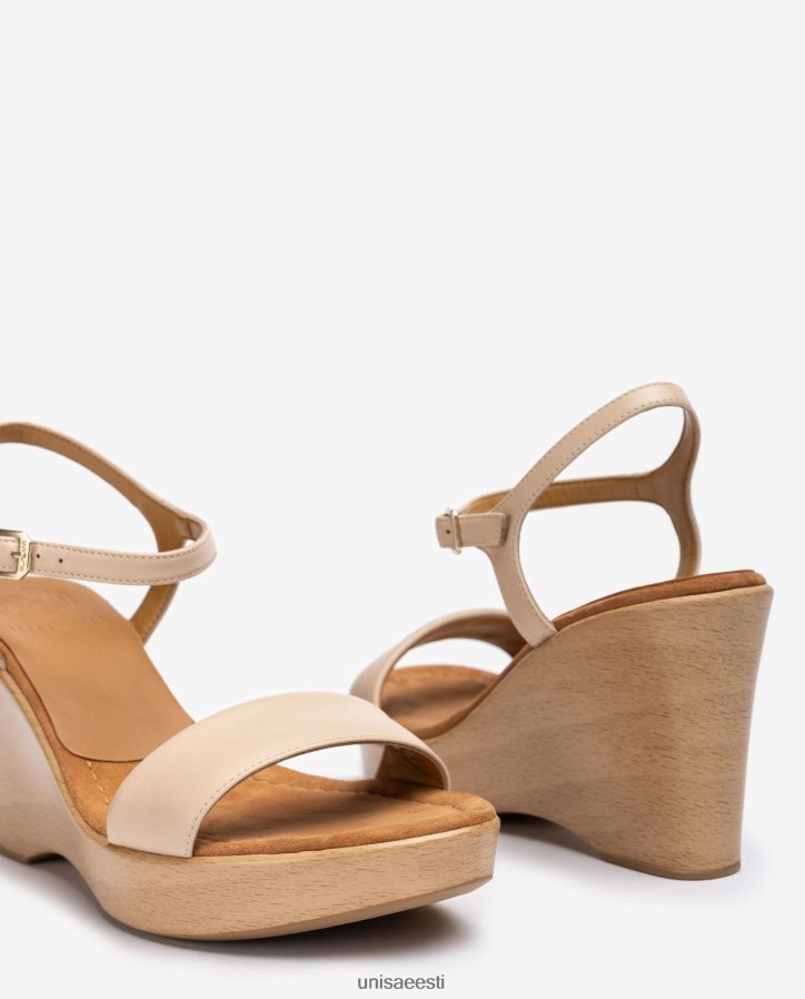Unisa 88PPB4255 nahast sandaal koos plokiga naised beež