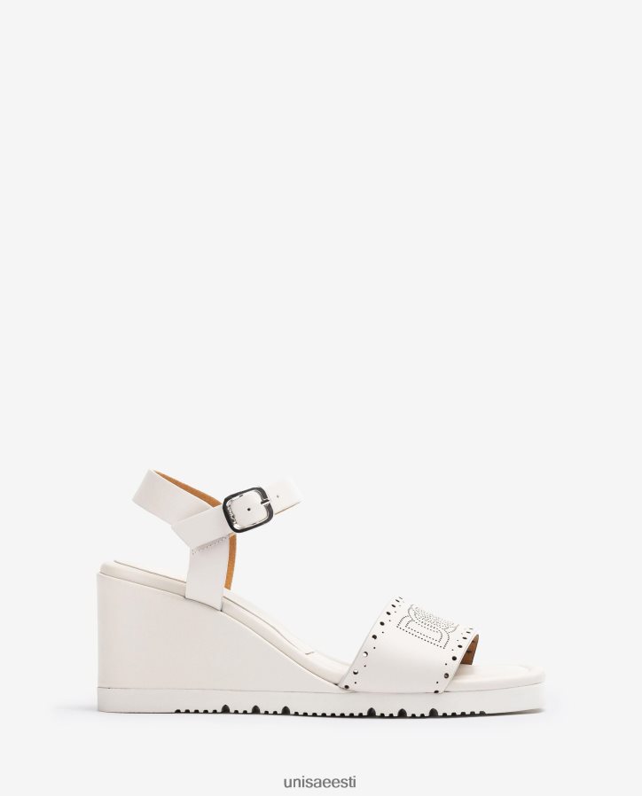 Unisa 88PPB4293 dekoratiivse perforatsiooniga sandaal vampil naised valge