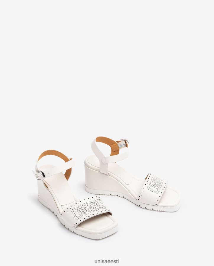 Unisa 88PPB4293 dekoratiivse perforatsiooniga sandaal vampil naised valge