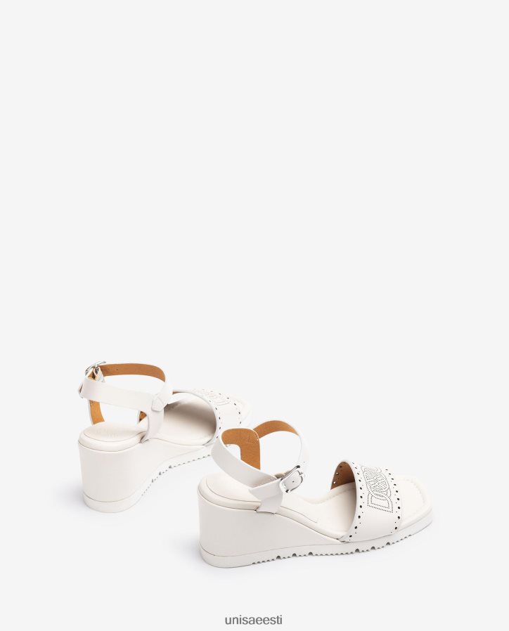 Unisa 88PPB4293 dekoratiivse perforatsiooniga sandaal vampil naised valge