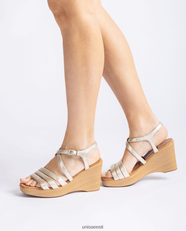 Unisa 88PPB4294 tepitud rihmadega kiilkontsaga sandaal naised graatsiline