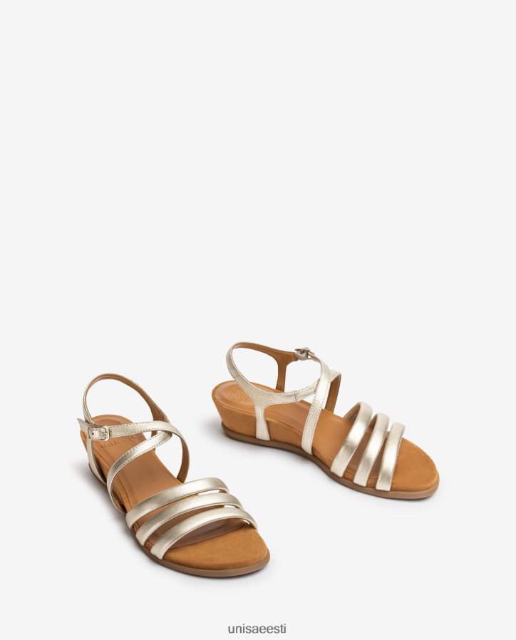 Unisa 88PPB4310 polsterdatud rihmaga sandaal naised kullast
