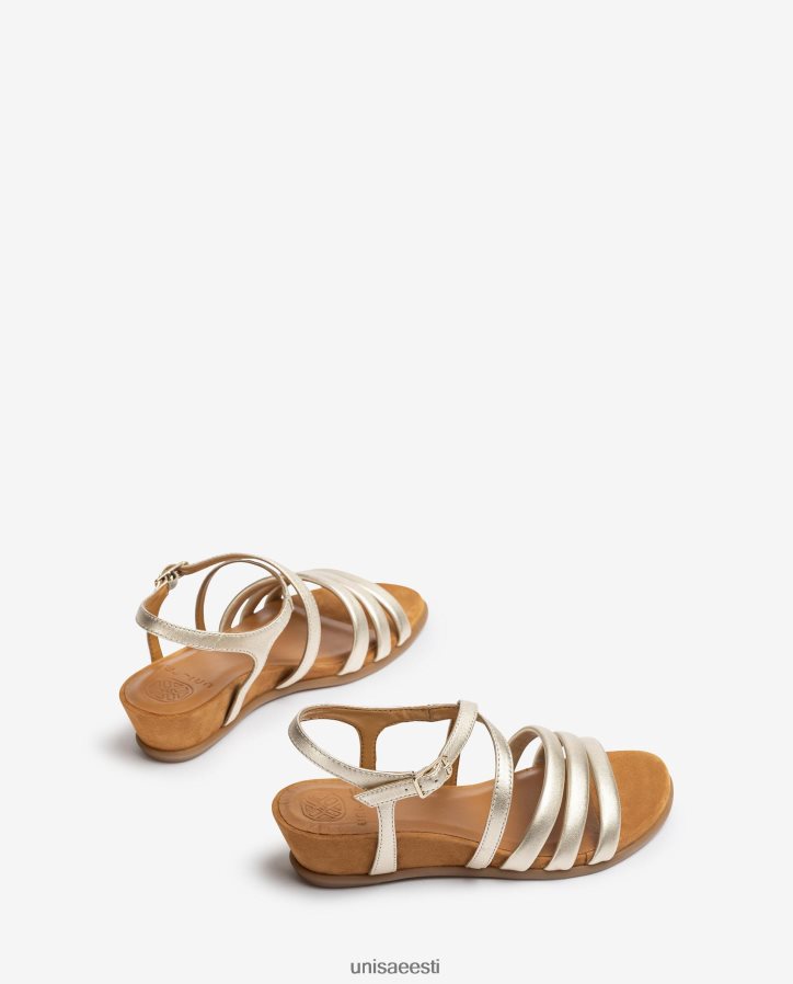 Unisa 88PPB4310 polsterdatud rihmaga sandaal naised kullast