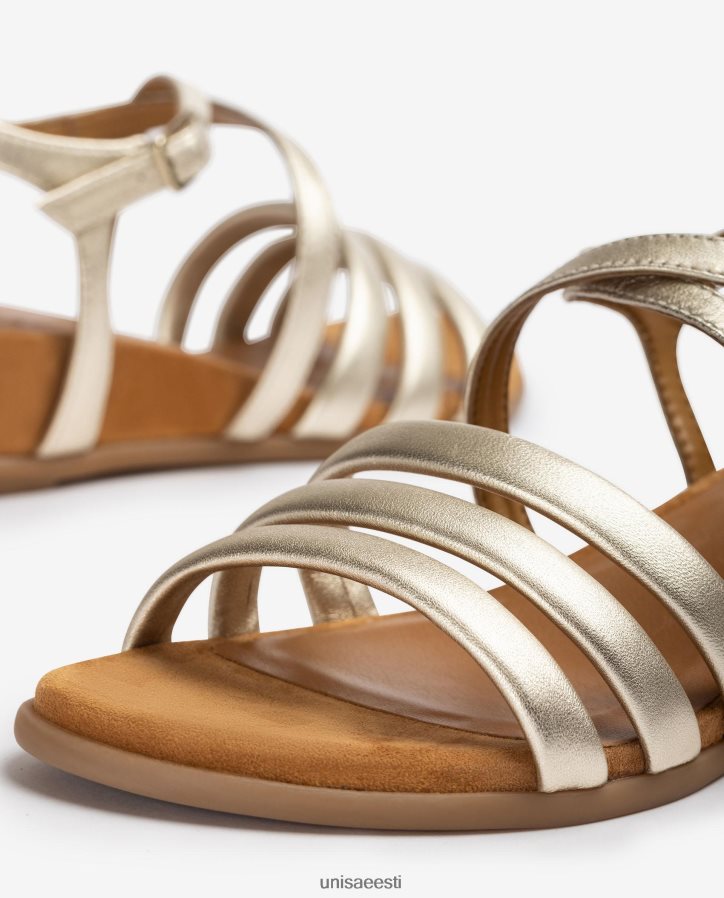 Unisa 88PPB4310 polsterdatud rihmaga sandaal naised kullast