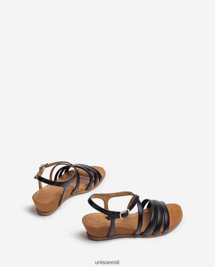 Unisa 88PPB4353 polsterdatud rihmaga sandaal naised must