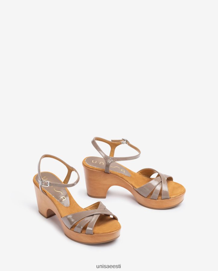 Unisa 88PPB4373 lakkplokist sandaalid naised pruun