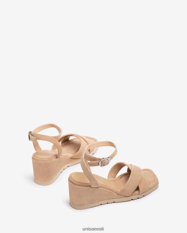 Unisa 88PPB4414 kiilkontsa ja polsterdatud tallaga sandaal naised beež