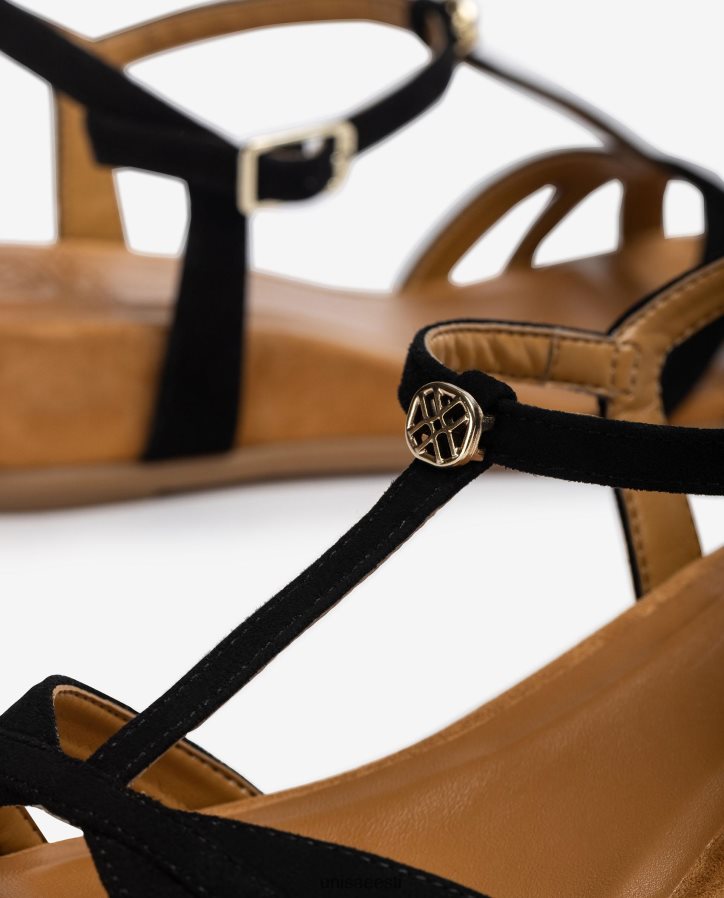 Unisa 88PPB476 rihmaga sandaal kiiluga naised must