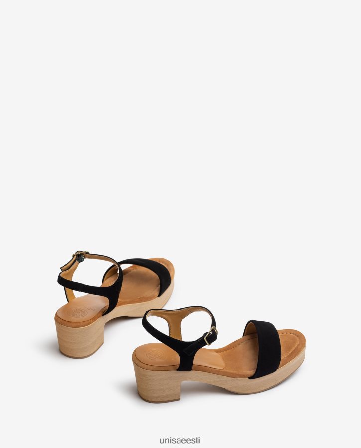 Unisa 88PPB4127 madala plokkkontsaga sandaal naised must
