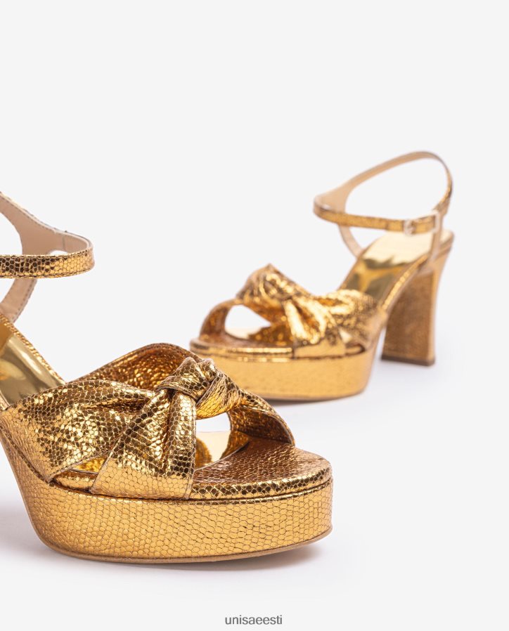 Unisa 88PPB41308 sõlmitud rihmadega sandaalid naised kullast