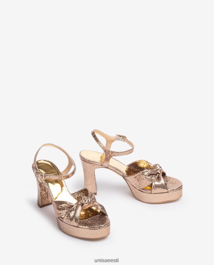 Unisa 88PPB41309 sõlmitud rihmadega sandaalid naised pronksist