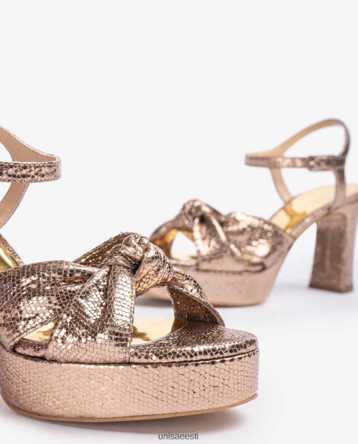 Unisa 88PPB41309 sõlmitud rihmadega sandaalid naised pronksist