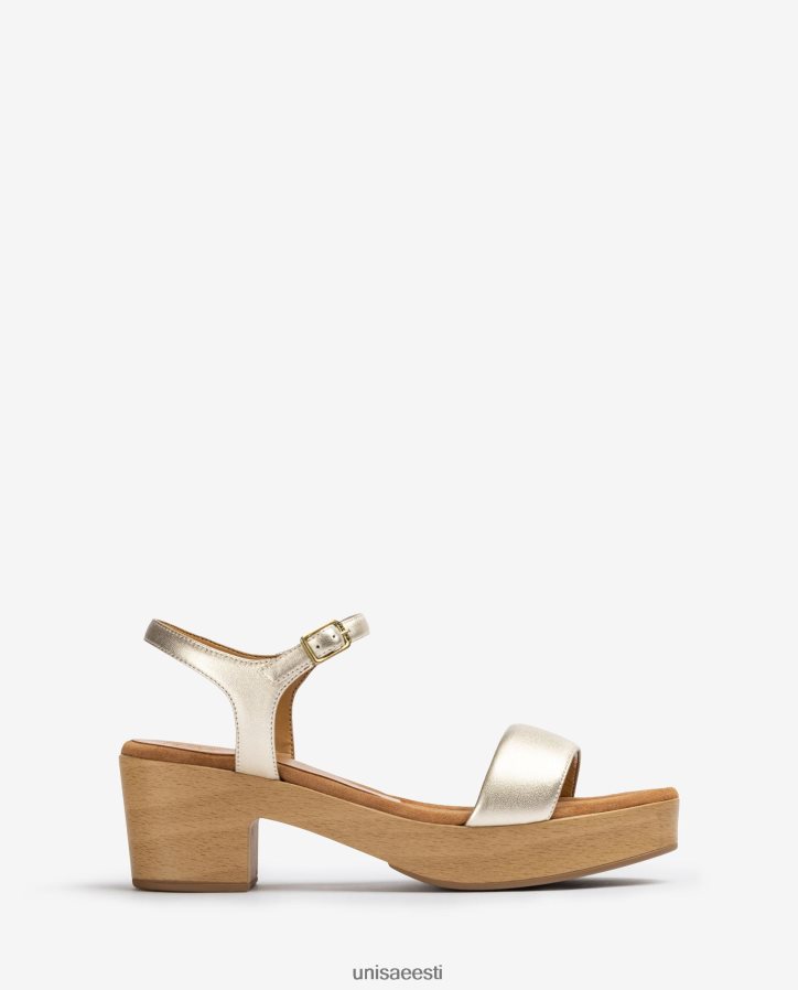 Unisa 88PPB4133 madala plokkkontsaga sandaal naised kullast