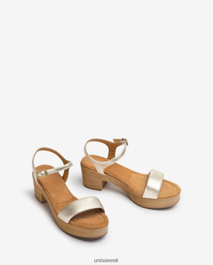Unisa 88PPB4133 madala plokkkontsaga sandaal naised kullast