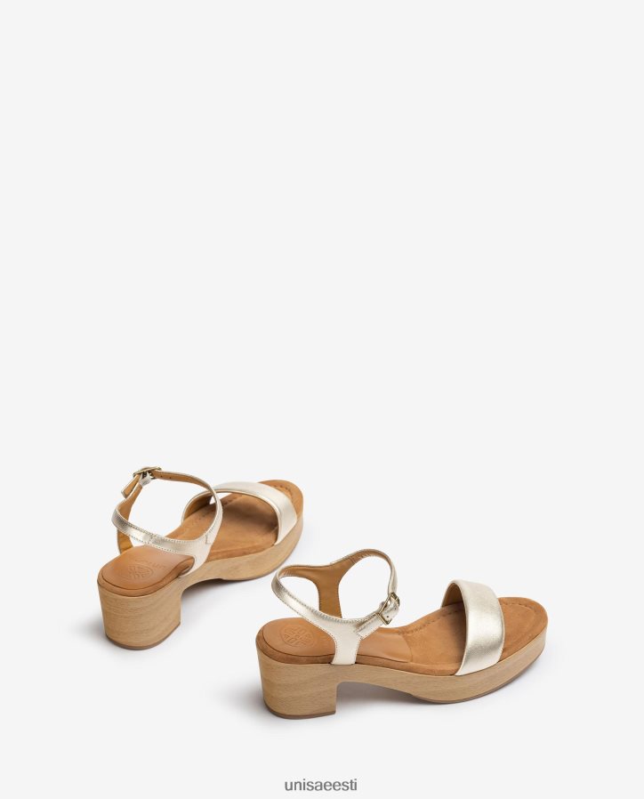 Unisa 88PPB4133 madala plokkkontsaga sandaal naised kullast