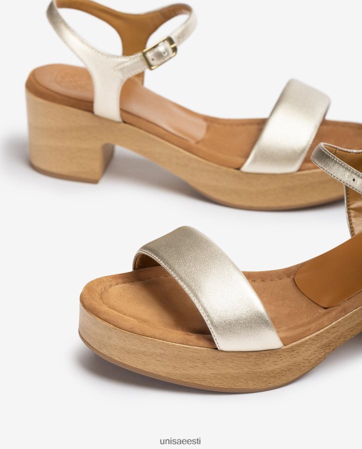 Unisa 88PPB4133 madala plokkkontsaga sandaal naised kullast