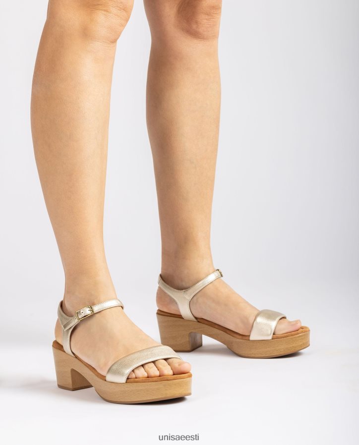 Unisa 88PPB4133 madala plokkkontsaga sandaal naised kullast