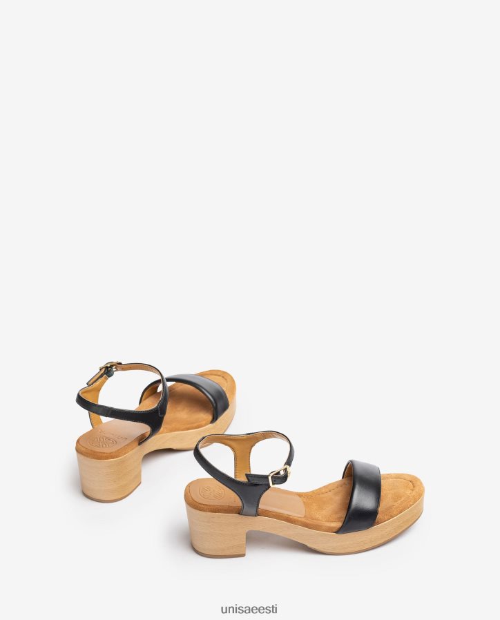 Unisa 88PPB4134 madala plokkkontsaga sandaal naised must