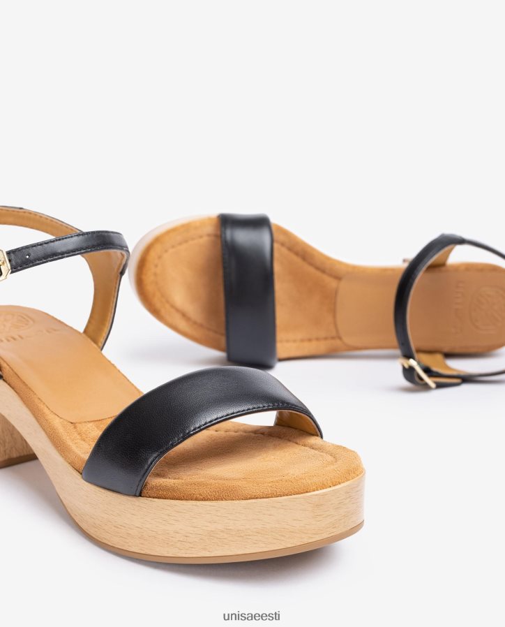 Unisa 88PPB4134 madala plokkkontsaga sandaal naised must