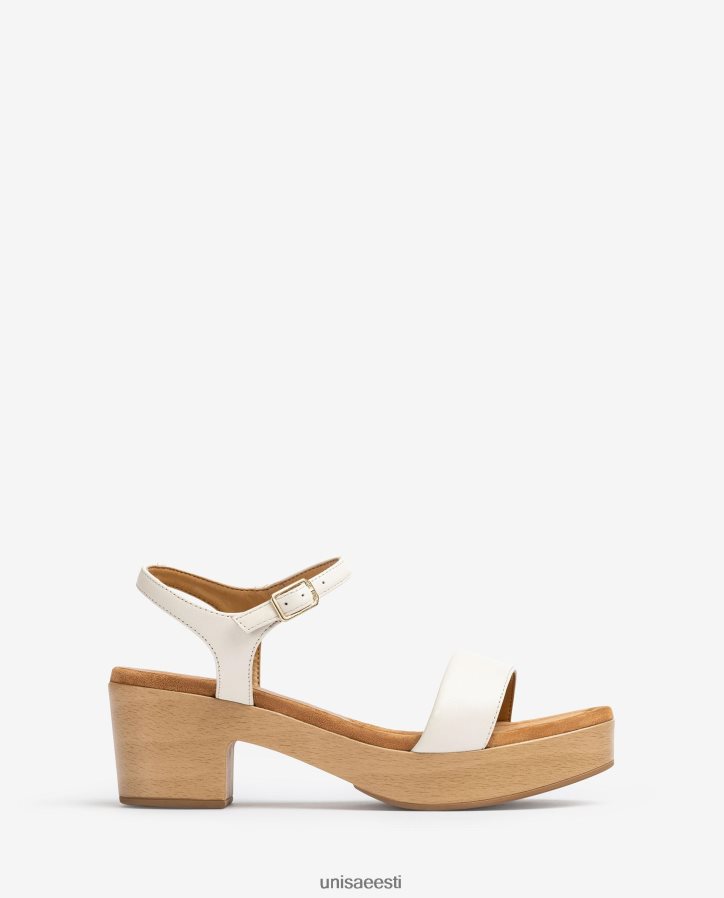 Unisa 88PPB4135 madala plokkkontsaga sandaal naised valge