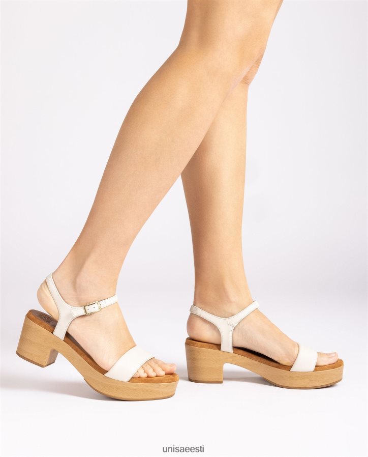 Unisa 88PPB4135 madala plokkkontsaga sandaal naised valge
