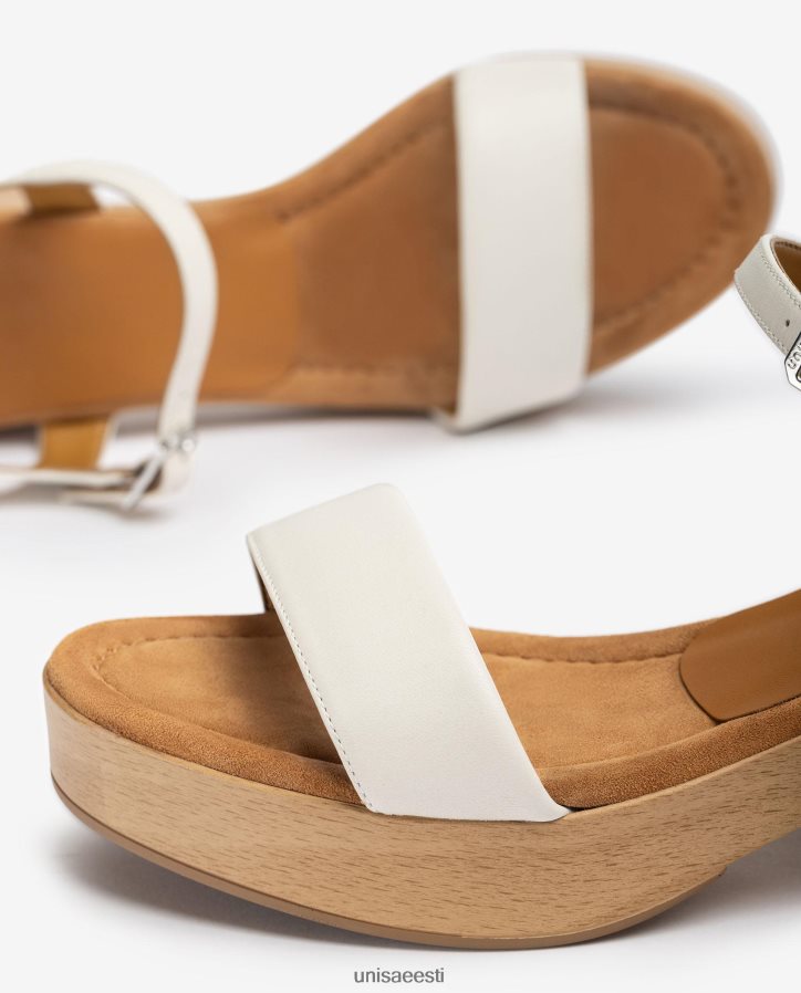 Unisa 88PPB4135 madala plokkkontsaga sandaal naised valge