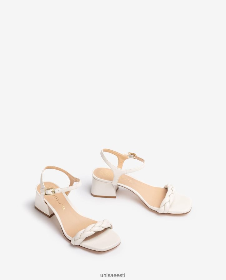 Unisa 88PPB4146 punutud rihmaga sandaal naised valge