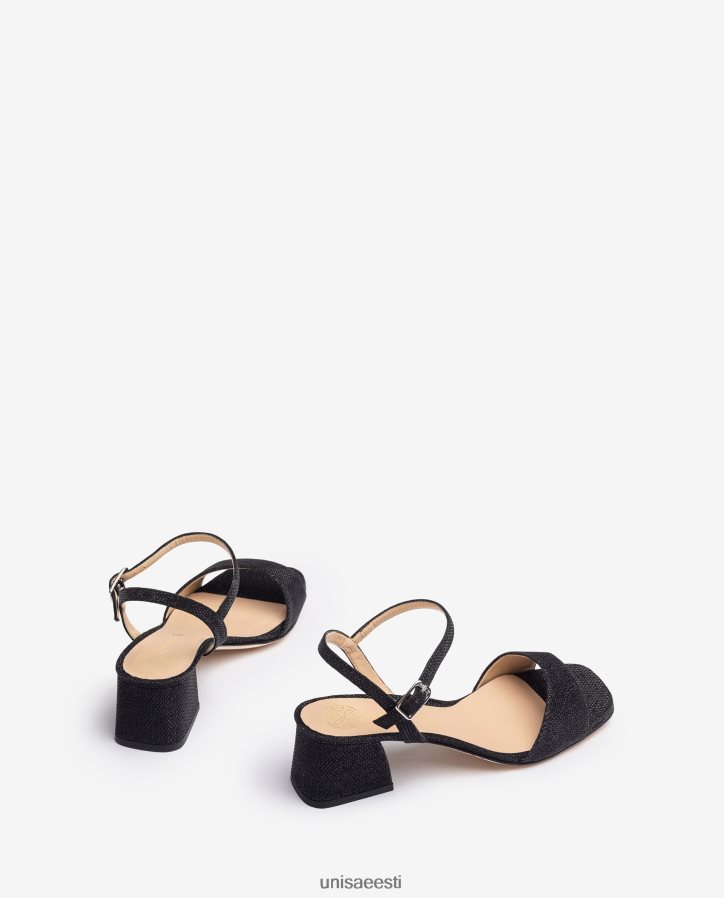 Unisa 88PPB4152 laia kontsaga sandaalid naised must