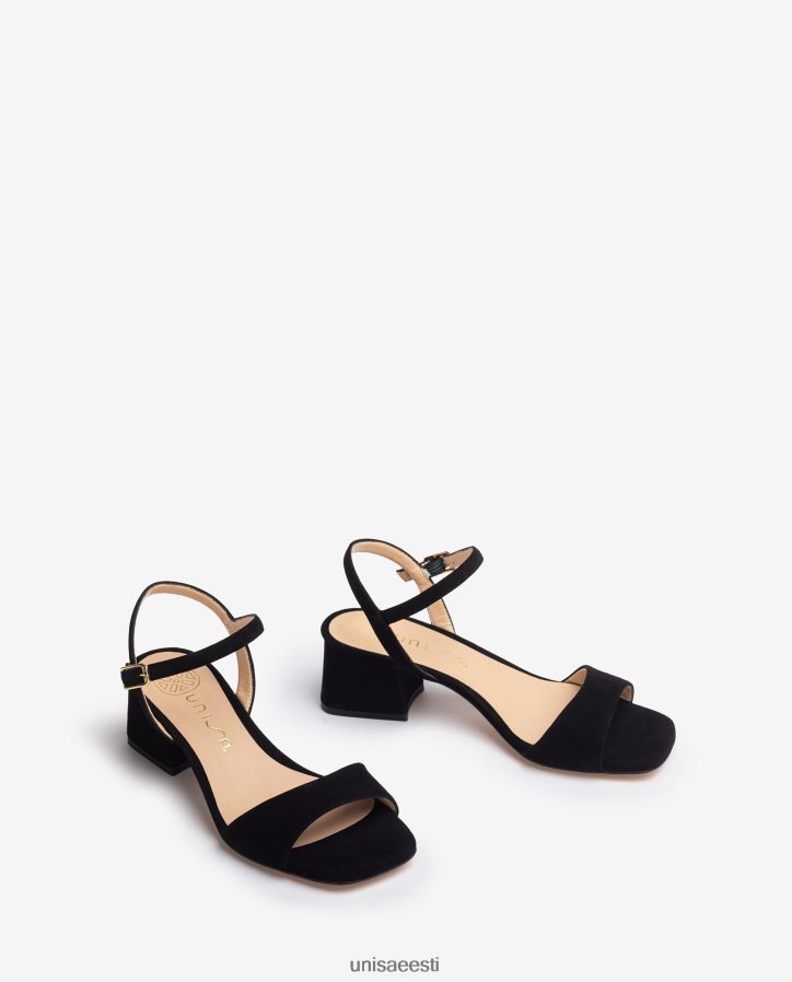 Unisa 88PPB4153 laia kontsaga sandaalid naised must