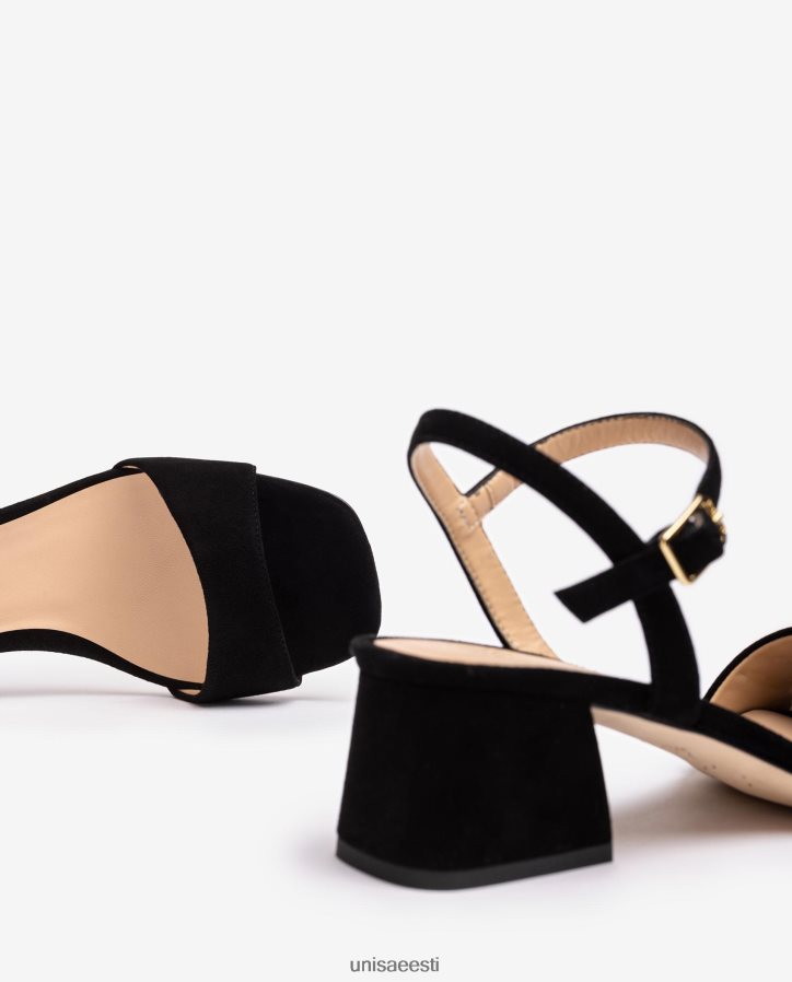 Unisa 88PPB4153 laia kontsaga sandaalid naised must
