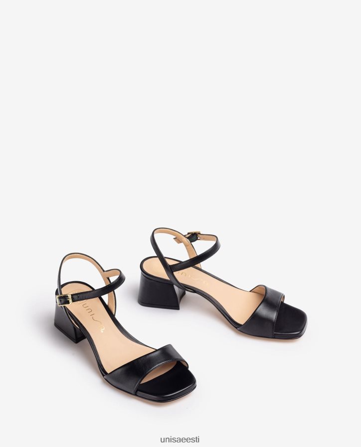 Unisa 88PPB4158 laia kontsaga sandaalid naised must