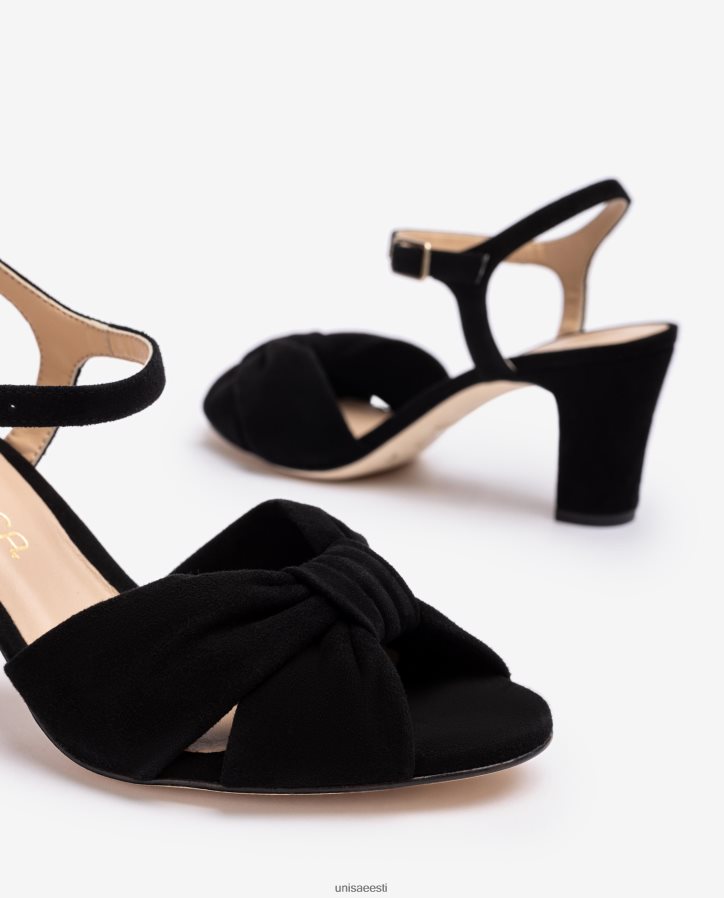 Unisa 88PPB4176 nutikas seemisnahast sandaal naised must