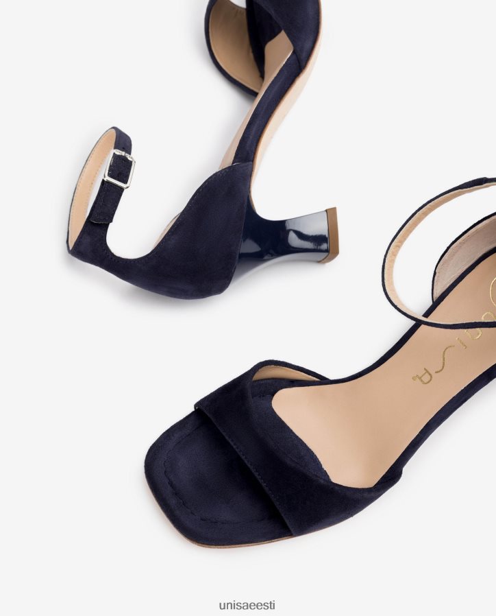 Unisa 88PPB4195 keskmise kontsaga seemisnahast sandaal naised sinine