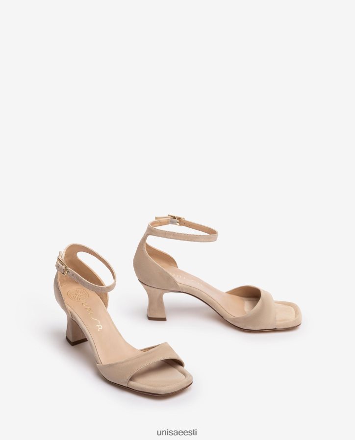 Unisa 88PPB4196 keskmise kontsaga seemisnahast sandaal naised beež