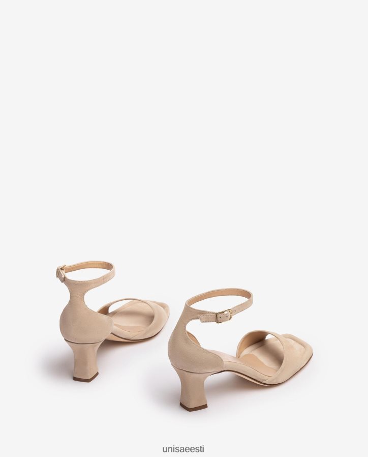 Unisa 88PPB4196 keskmise kontsaga seemisnahast sandaal naised beež