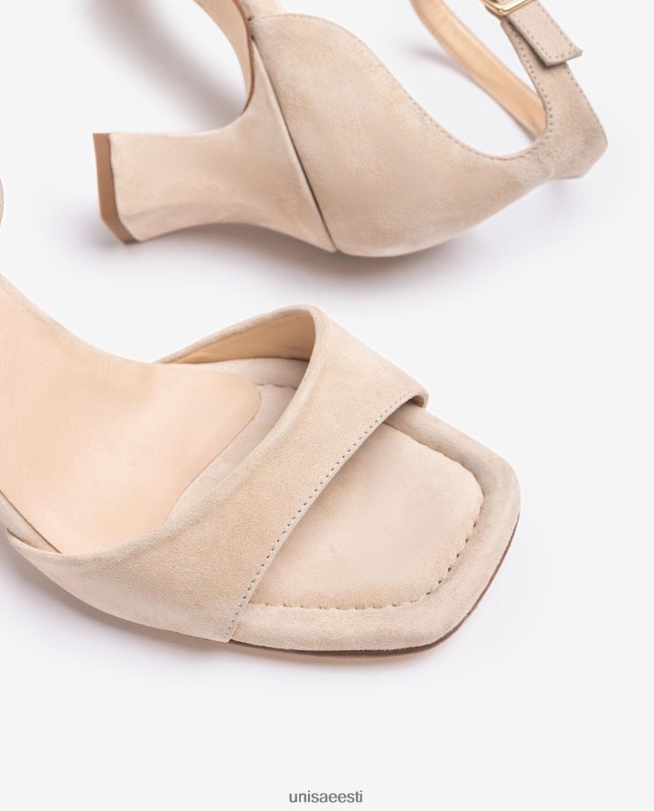 Unisa 88PPB4196 keskmise kontsaga seemisnahast sandaal naised beež