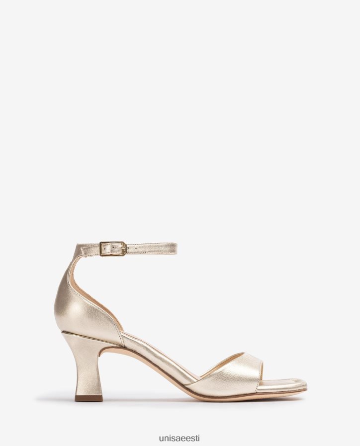 Unisa 88PPB4197 keskmise kontsaga metallilise efektiga nahast sandaal naised graatsiline