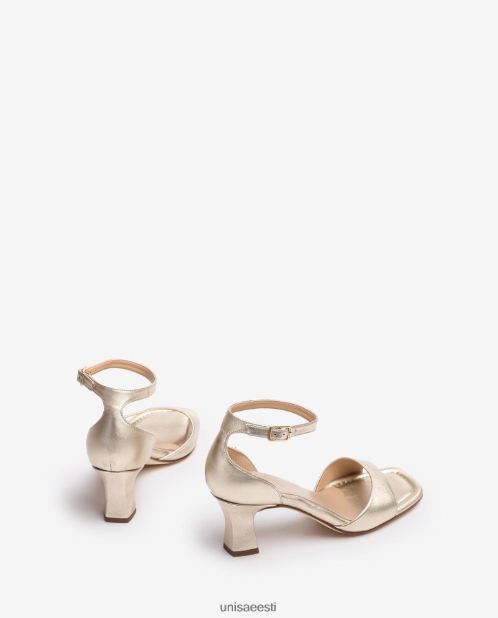 Unisa 88PPB4197 keskmise kontsaga metallilise efektiga nahast sandaal naised graatsiline