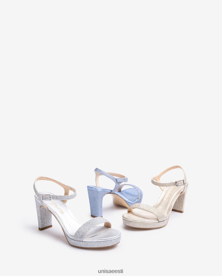Unisa 88PPB419 läikivast kangast sandaal naised hõbedane