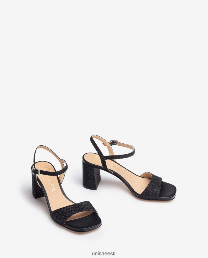 Unisa 88PPB4200 kandilise talla sandaal naised must