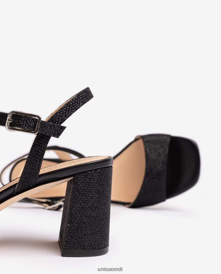 Unisa 88PPB4200 kandilise talla sandaal naised must