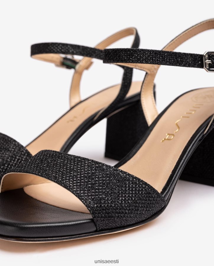 Unisa 88PPB4200 kandilise talla sandaal naised must