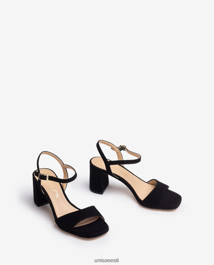 Unisa 88PPB4205 kandilise talla sandaal naised must