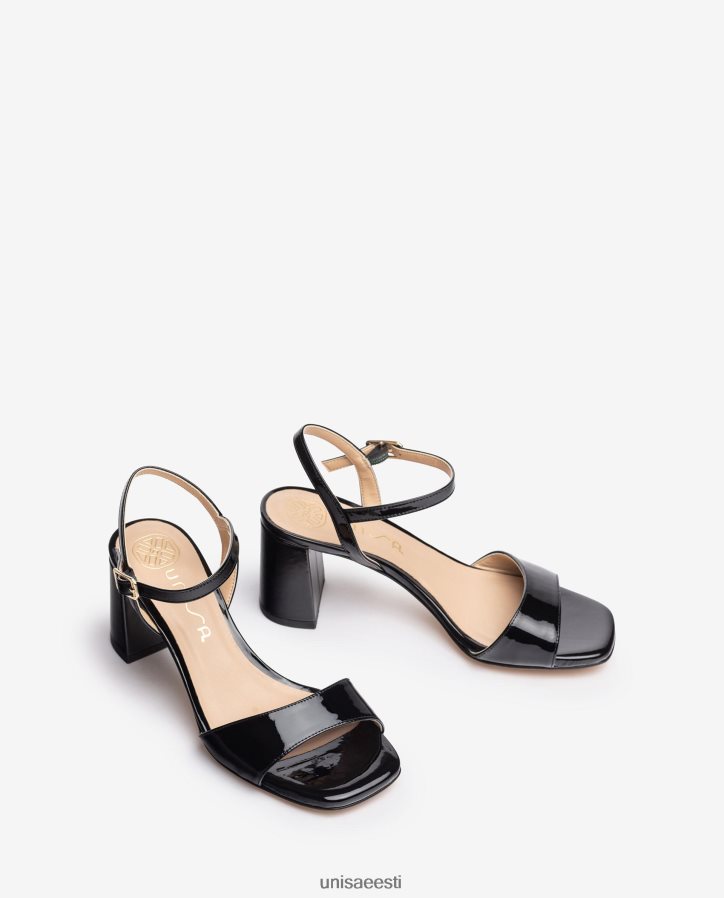 Unisa 88PPB4208 kandilise talla sandaal naised must
